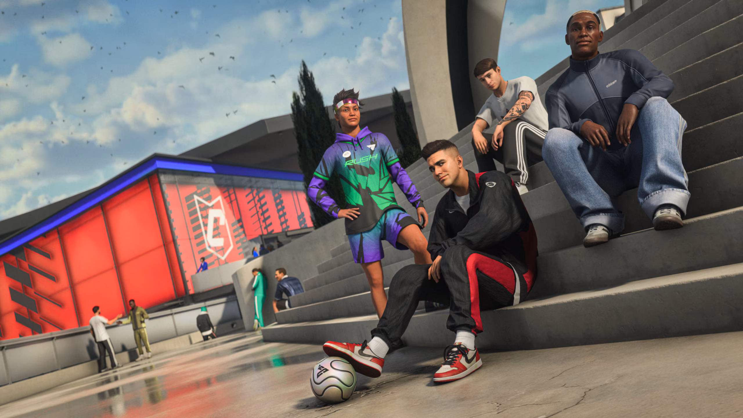 Players meeting inside The Grounds